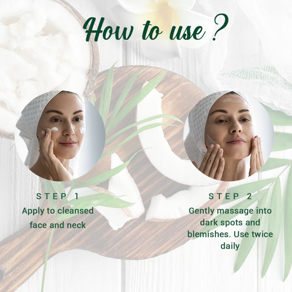 Coconut brightening instant glow cream