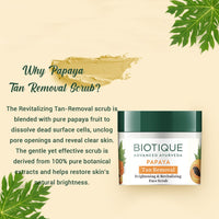 Papaya tan removal brightening & revitalizing face scrub 75g