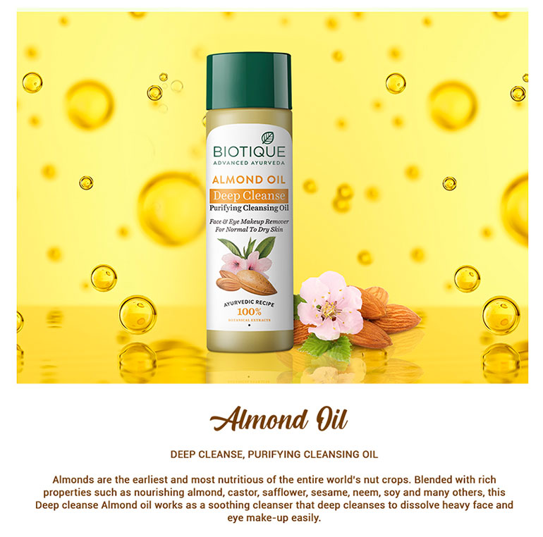 ALMOND OIL Deep Cleanse Purifying Cleansing Oil 120ml A+ content