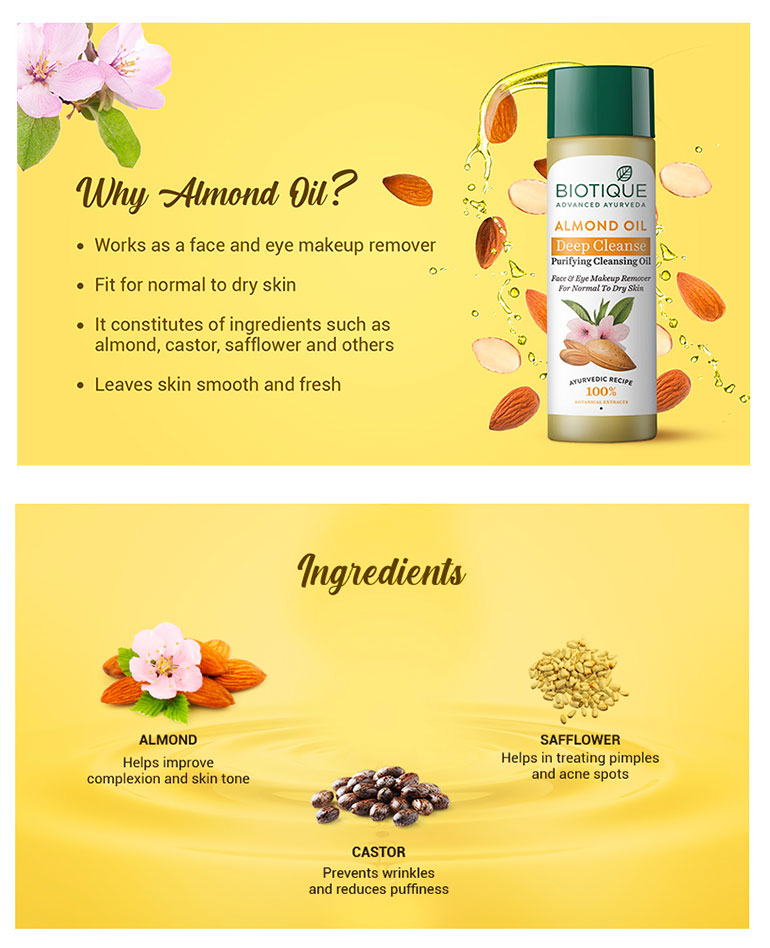 ALMOND OIL Deep Cleanse Purifying Cleansing Oil 120ml ingredient