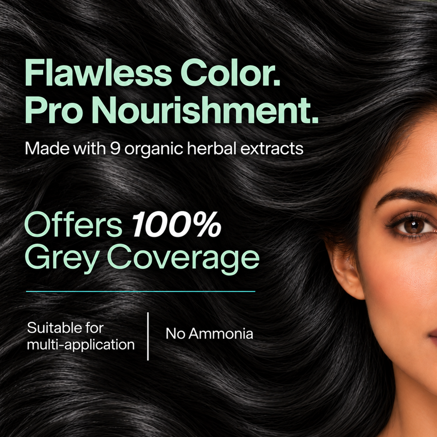 Organic Coffee & Indigo gel Hair color Powder 1N Natural Black (5g + 60ml)