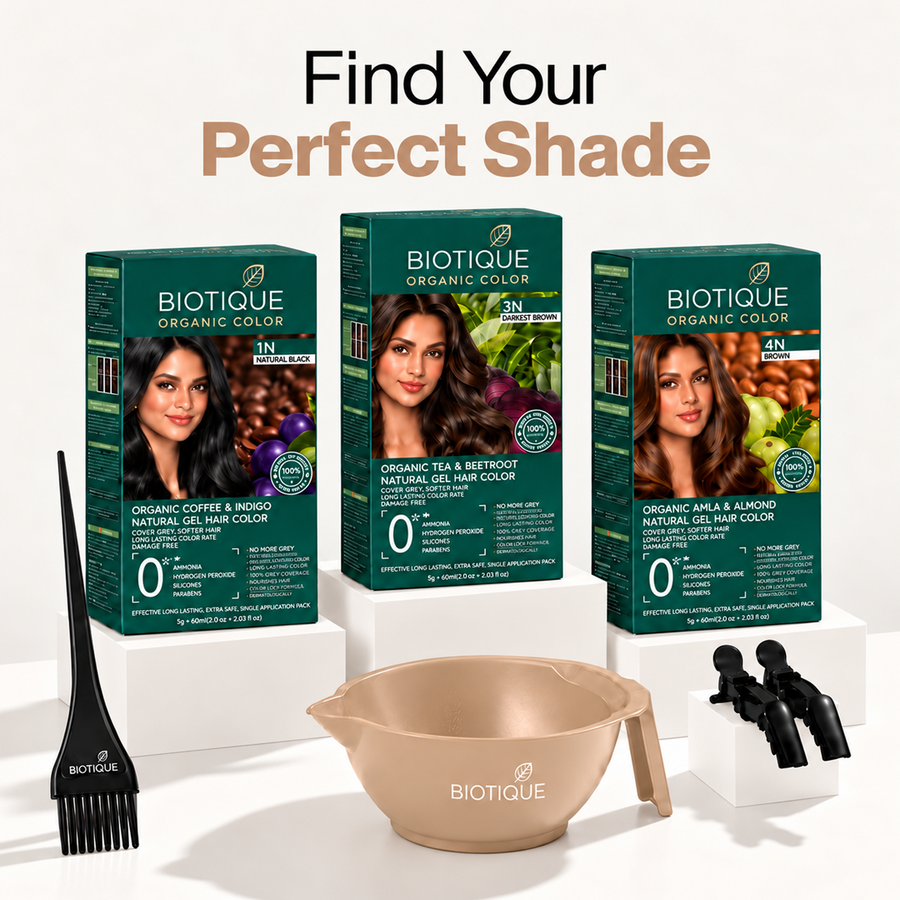 Organic Amla & Almond gel hair Color Powder 4N Brown (5g+60ML)