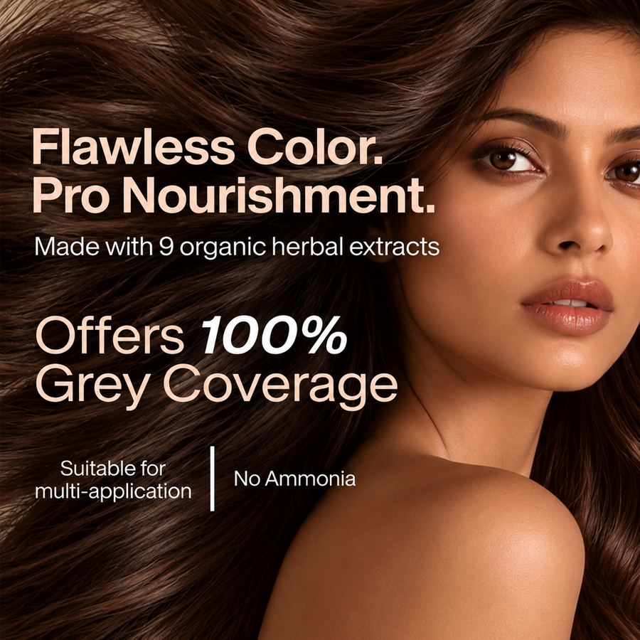 Organic Tea & Beetroot Gel Hair Color Powder 3N Darkest Brown(5g+60ML)