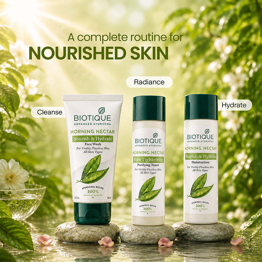 BIOTIQUE Bio Morning Nectar Nourishing Lotion 570ml (190ml x 3)