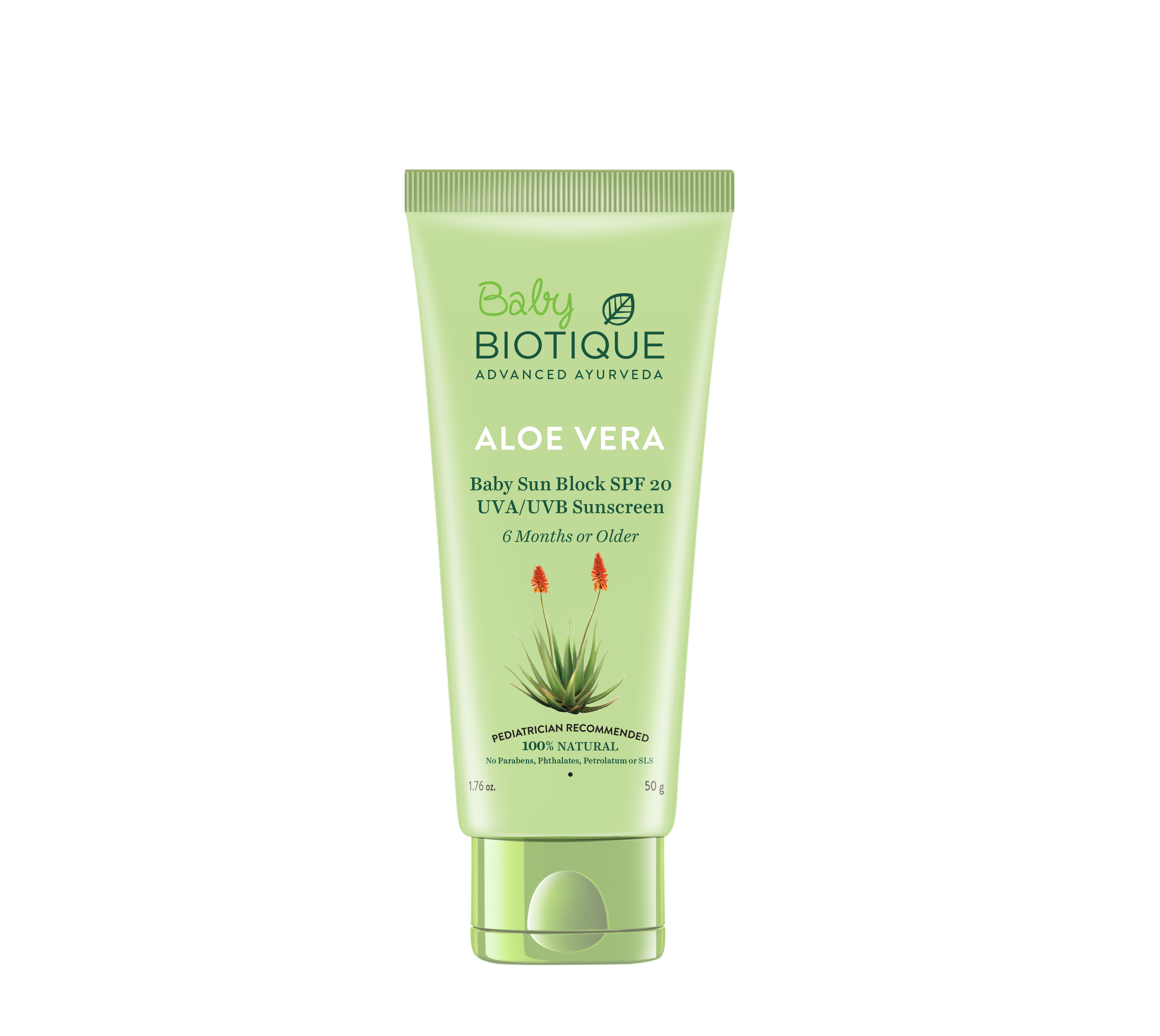 Biotique aloevera baby sun block spf20 sunscreen- 50g