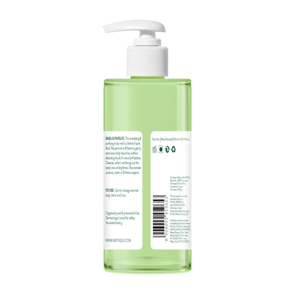 Basil & parsley revitalizing body wash