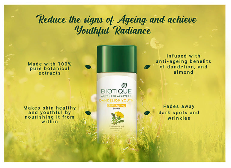 DANDELION YOUTH Anti-Ageing Serum 40ml A+ content