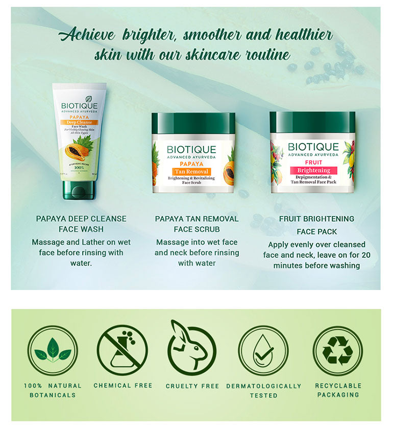 Papaya Deep Cleanse Face Wash - Pack of 2 (150ml) A+ content