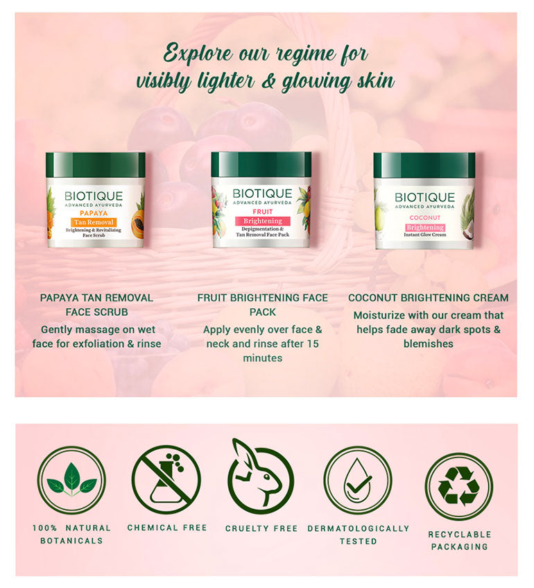 FRUIT Brightening Depigmentation & Tan Removal Face Pack - 100g A+ content
