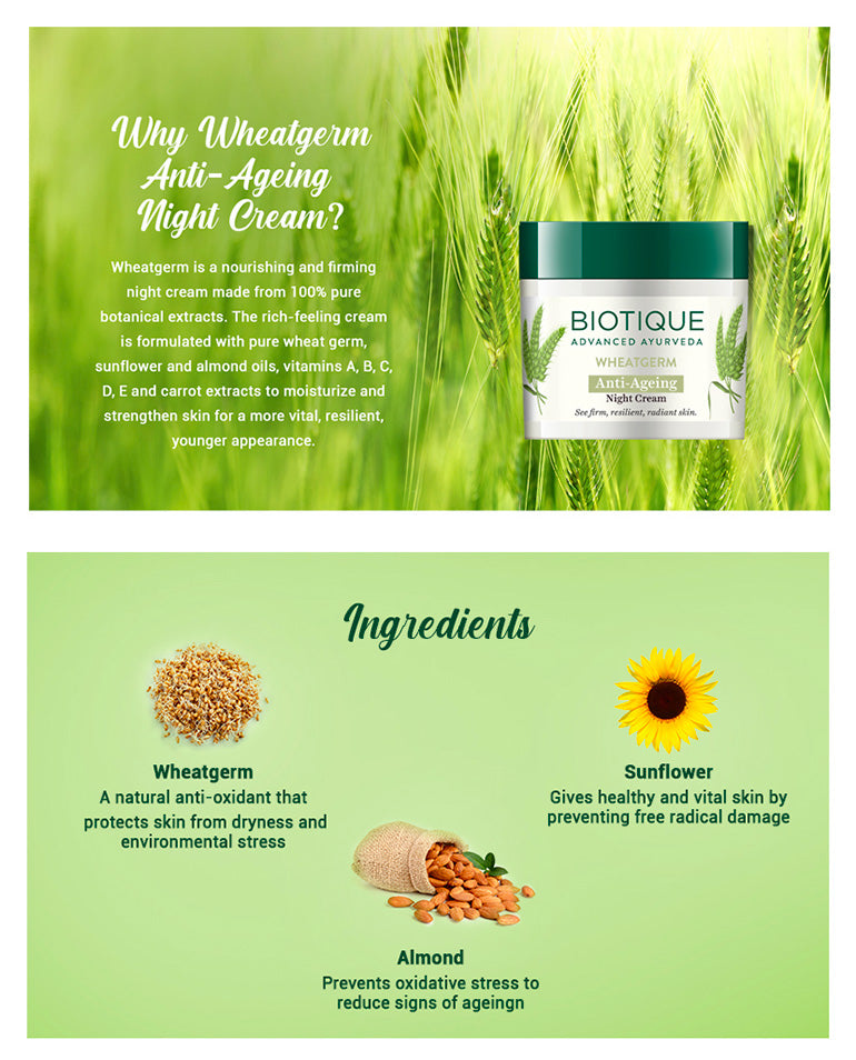 WHEATGERM Anti-Ageing Night Cream 50g ingredient