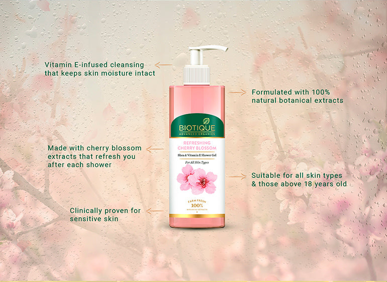 REFRESHING CHERRY BLOSSOM Shea & Vitamin E Shower Gel- 200ml