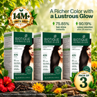 Pack of 3  Herbcolor 4N Brown 50 Gm +110 Ml