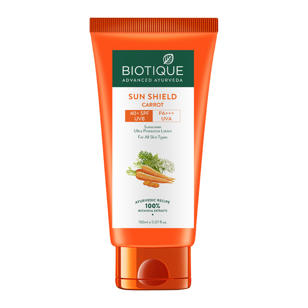 Sun shield carrot 40+spf sunscreen lotion - 150ml