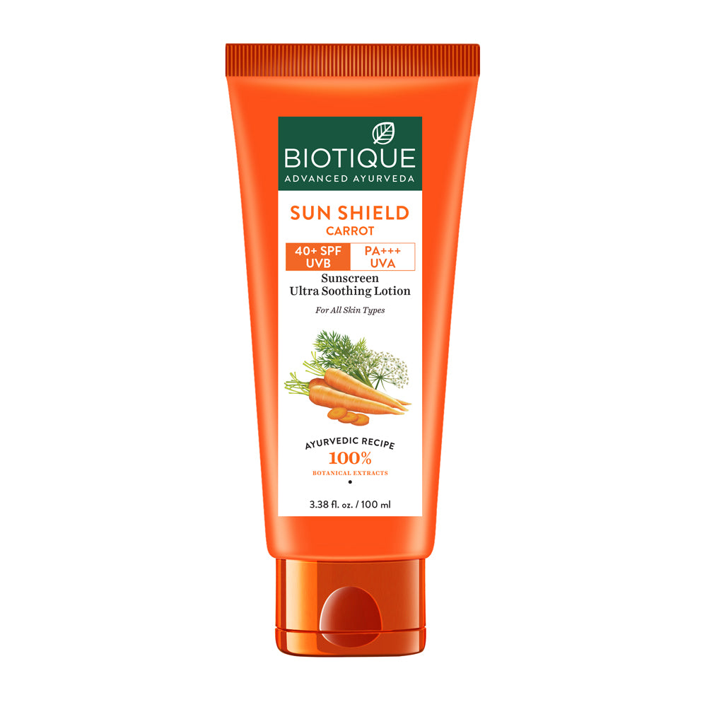 Sun shield carrot 40+spf sunscreen lotion