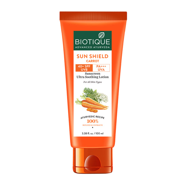 Sun shield carrot 40+spf sunscreen lotion
