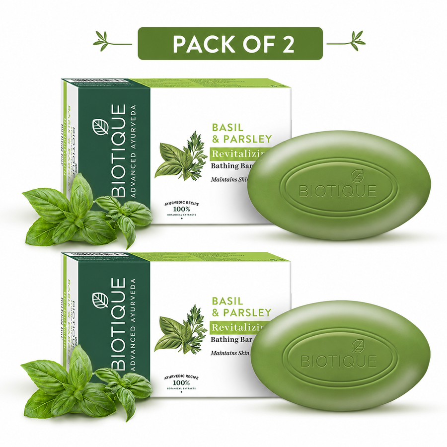 BASIL & PARSLEY Revitalizing Bathing Bar 150g (Pack of 2)