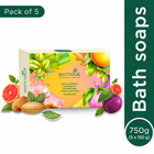 BIOTIQUE Bathing Celebration Pack With 5 Unique, Refreshing & Nourishing Soap (5 x 150 g)