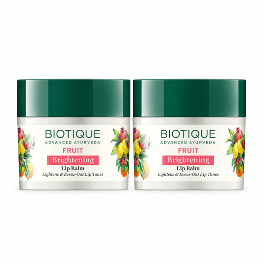 Biotique fruit brightening lip balm, 24g (12g x 2)