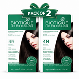 Pack of 2 Herbcolor 4N Brown 50 Gm +110 Ml
