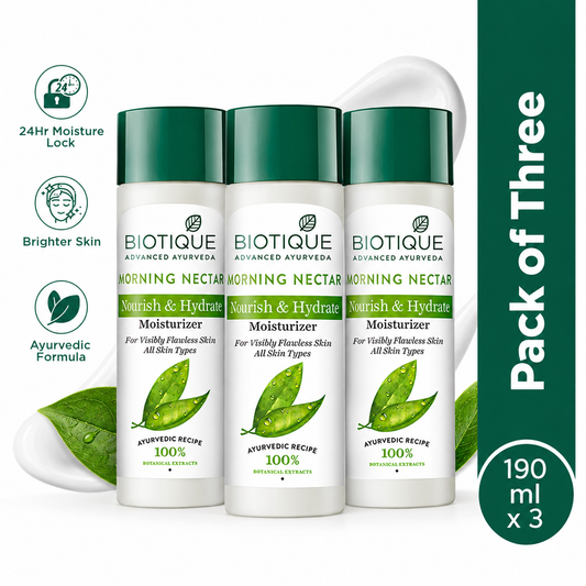 Biotique bio morning nectar nourishing lotion 570ml (190ml x 3)