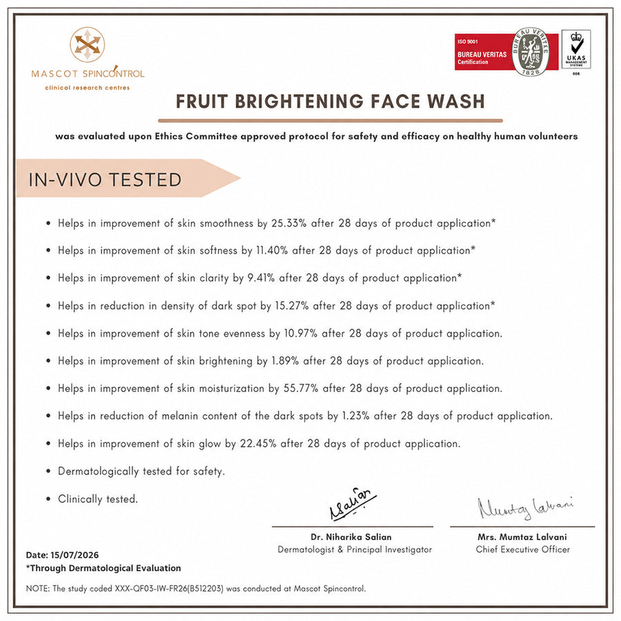 Fruit Brightening Face Wash - 200ml