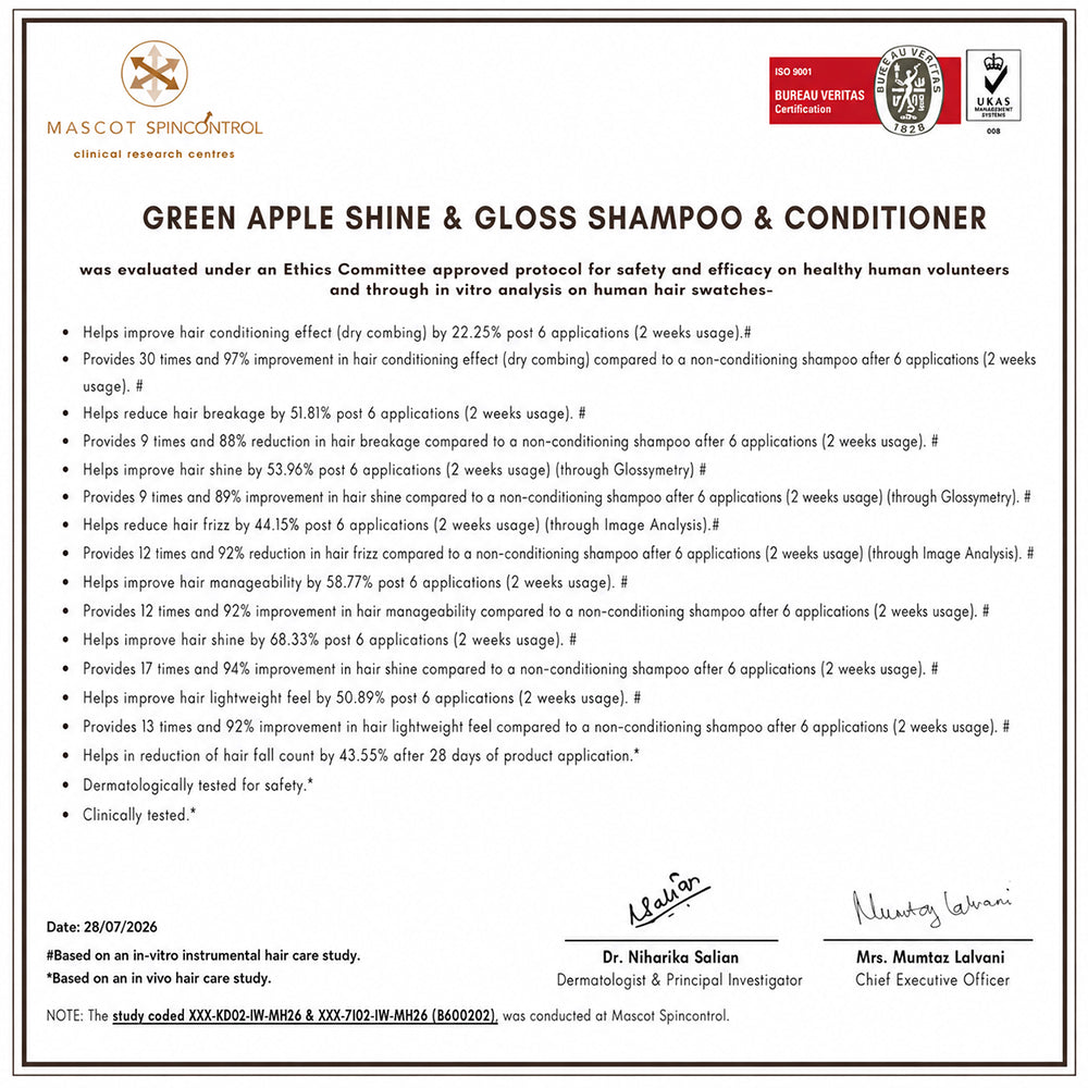 Green apple shine & gloss shampoo & conditioner 120ml