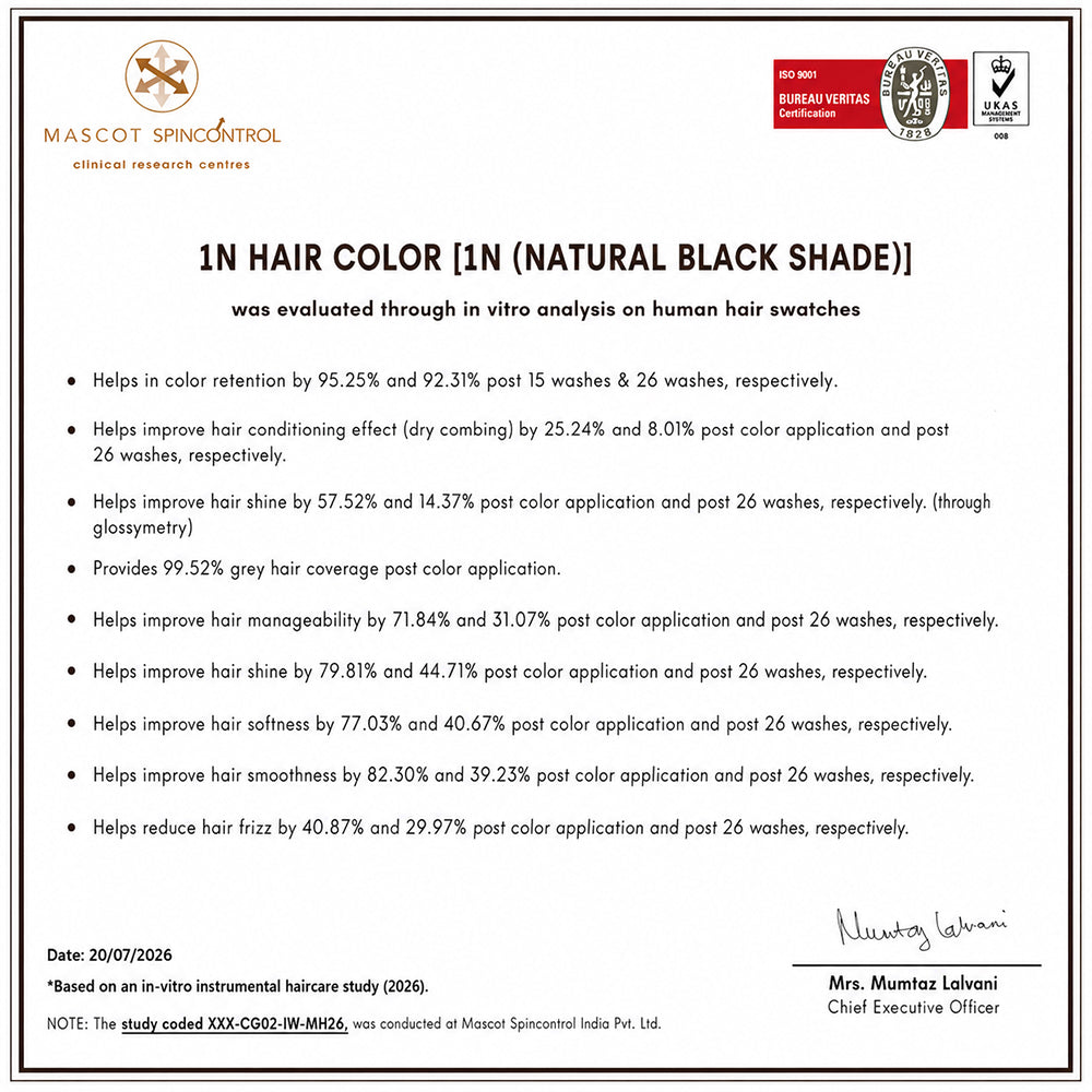 Pack of 2 herbcolor 1n natural black 50 gm +110 ml