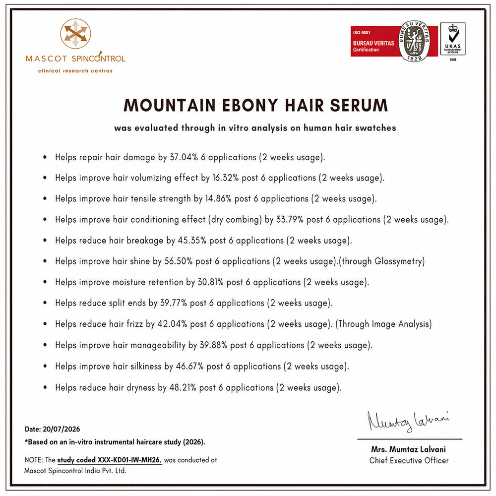 Mountain ebony anti hair fall hair serum 120ml