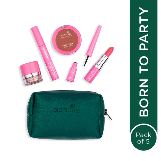 Born to party with makeup pouch
