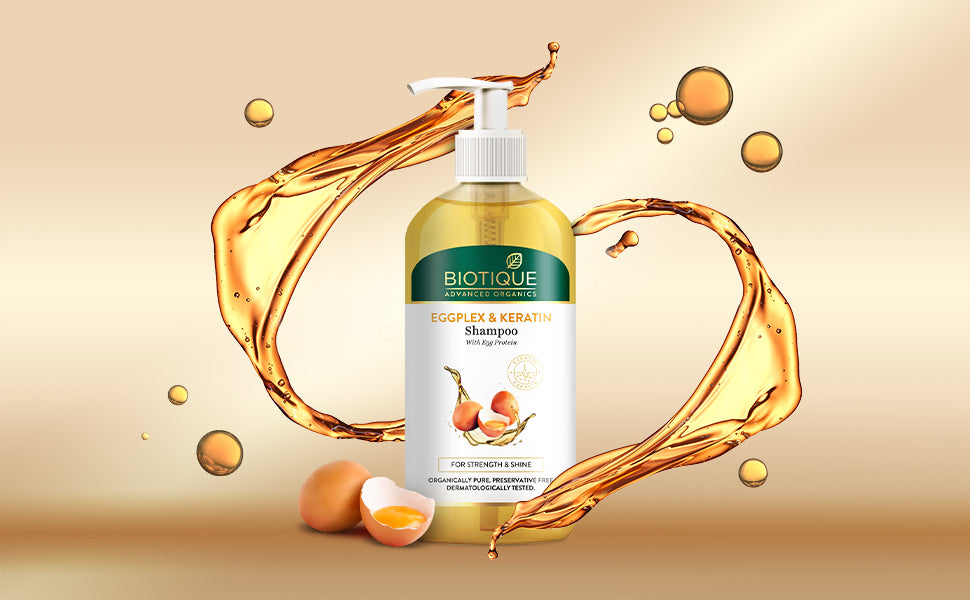 BIOTIQUE EGGPLEX & KERATIN Shampoo 300ml A+ content