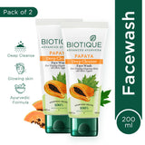 Papaya Deep Cleanse Face Wash -  Pack of 2 (100ml)