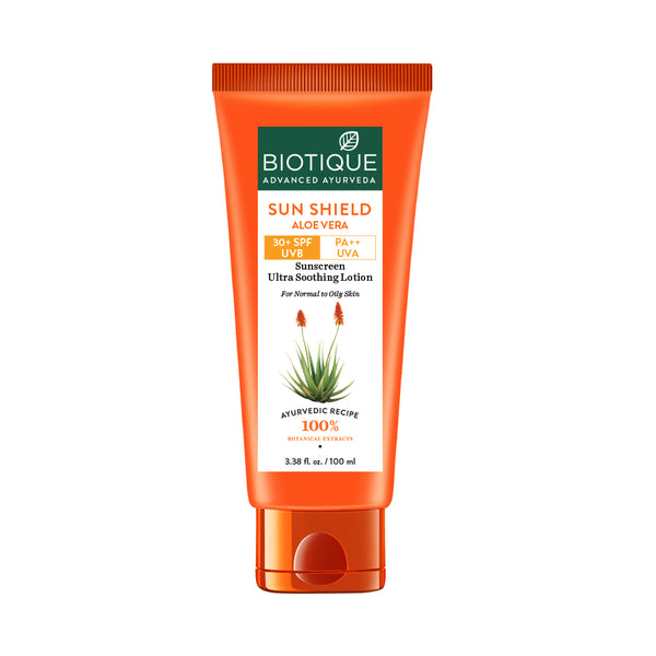 Sun shield aloe vera 30+ spf sunscreen lotion