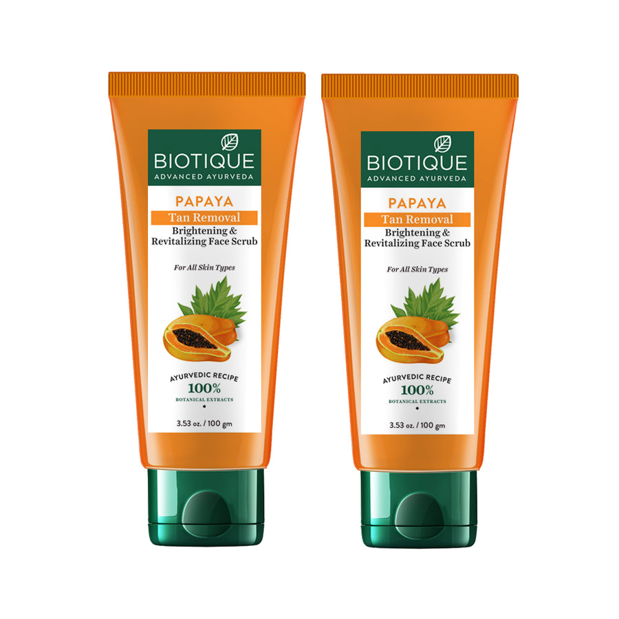 biotique papaya tan removal scrub for face brightening