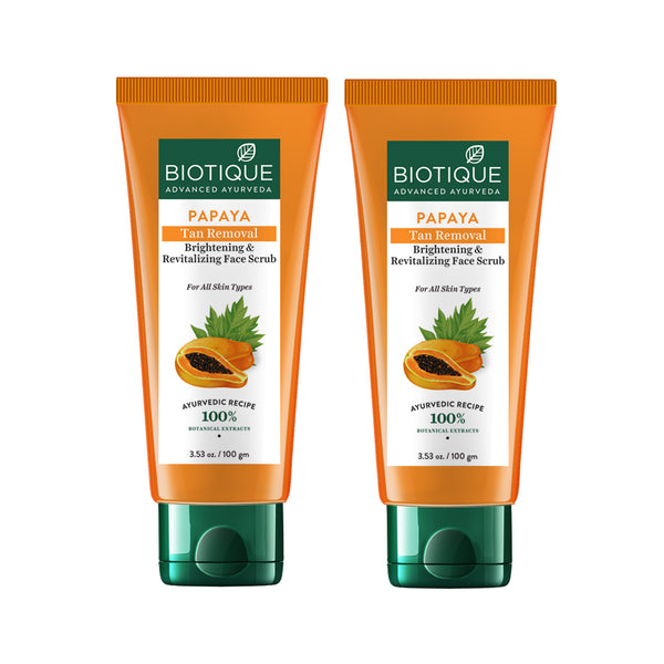 Papaya tan removal brightening & revitalizing face scrub