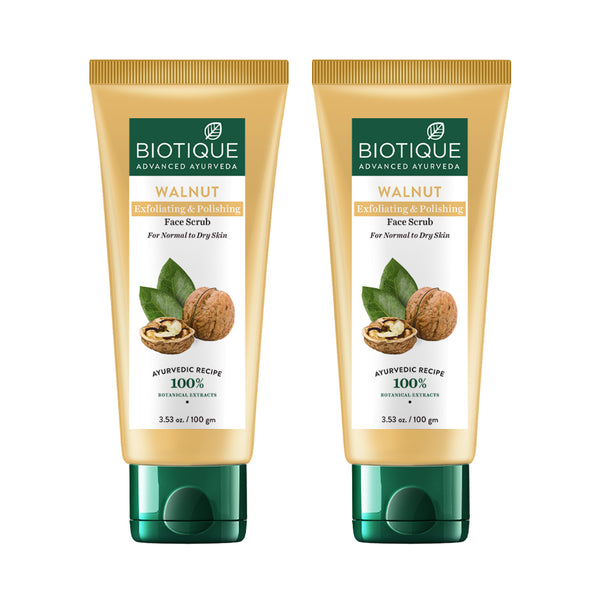 Walnut exfoliating & polishing face scrub