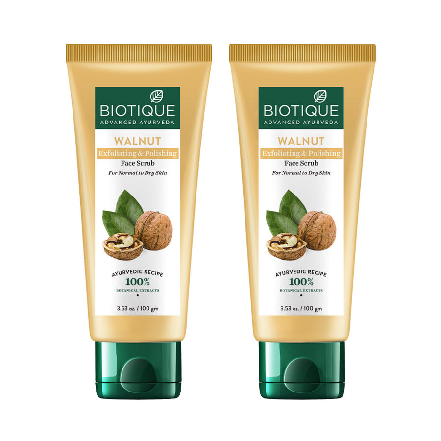 WALNUT Exfoliating & Polishing Face Scrub - 100g (Pack of 2)