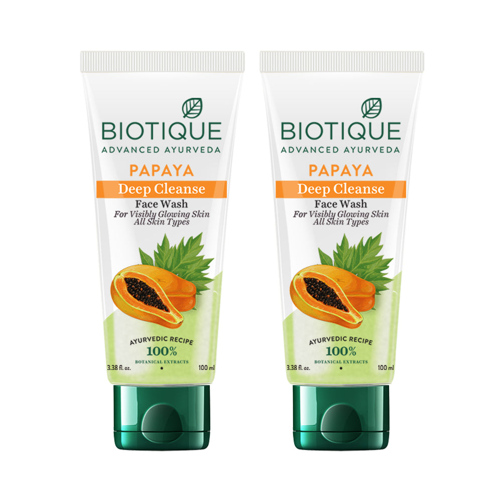 Papaya deep cleanse face wash -  pack of 2 (100ml)