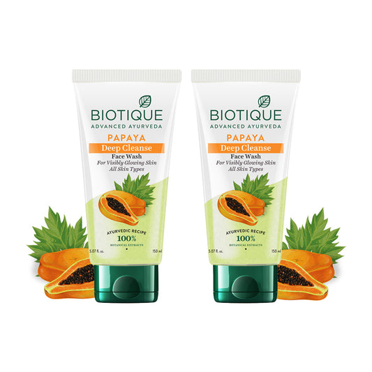 Papaya deep cleanse face wash - pack of 2 (150ml)