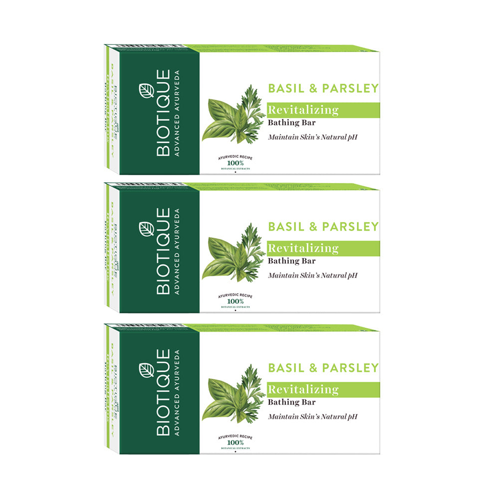 Pack of 3- basil & parsley soap