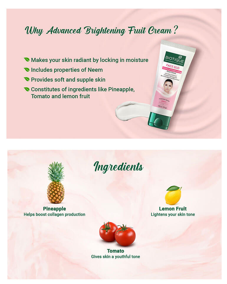 FACE GLO Advanced Brightening Fruit Cream 50g A+ content