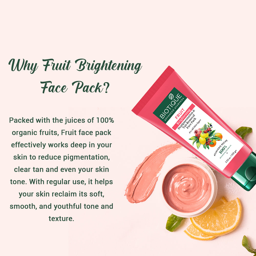 FRUIT Brightening Depigmentation & Tan Removal Face Pack 50ml A+ content
