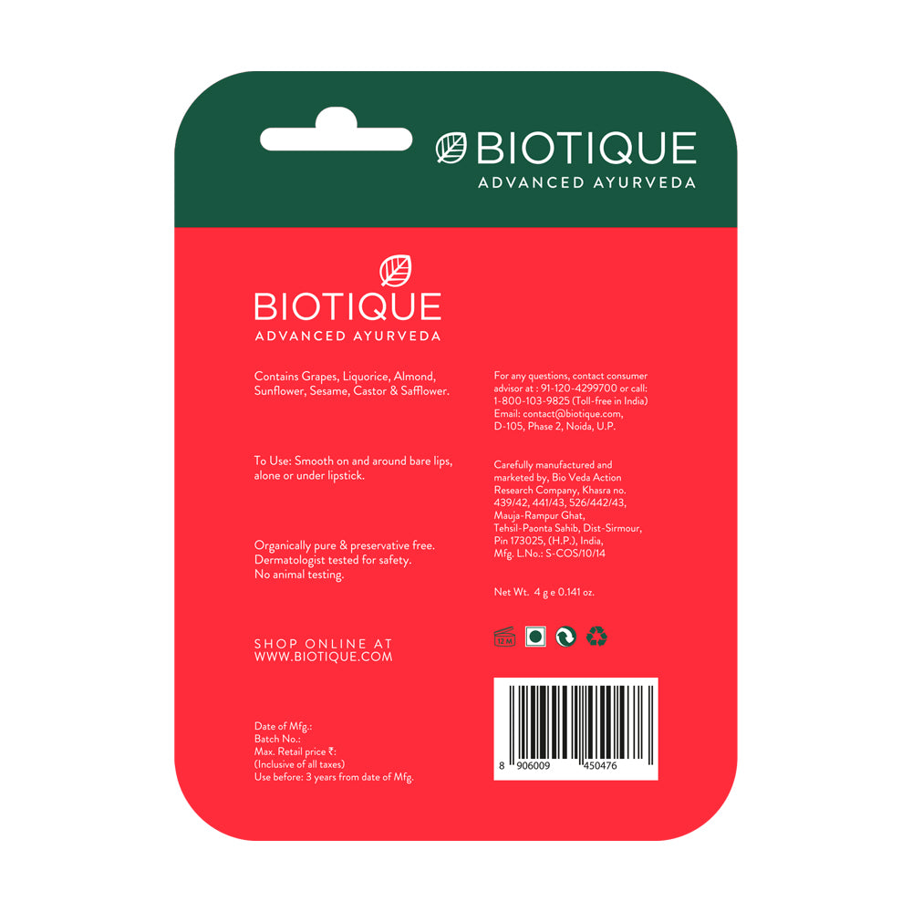 Biotique fruit brightening lip balm