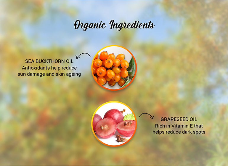 GLOW RESTORE Grapeseed & Sea Buckthorn Treatment Oil 30ml ingredient