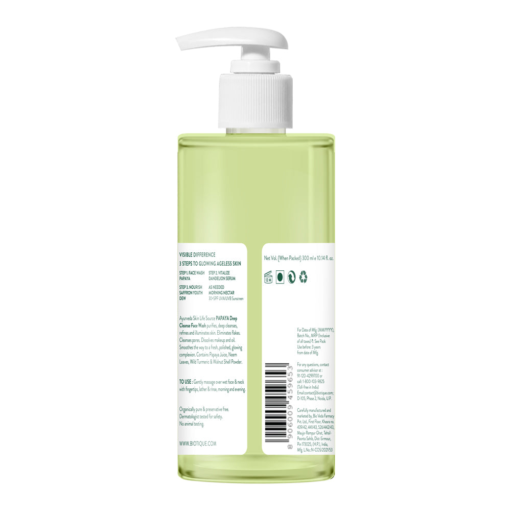 Papaya deep cleanse face wash