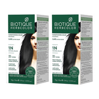 Biotique herbcolor 1n natural black - 50gm + 110ml (pack of 2)