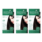 Pack of 3  Herbcolor 4N Brown 50 Gm +110 Ml