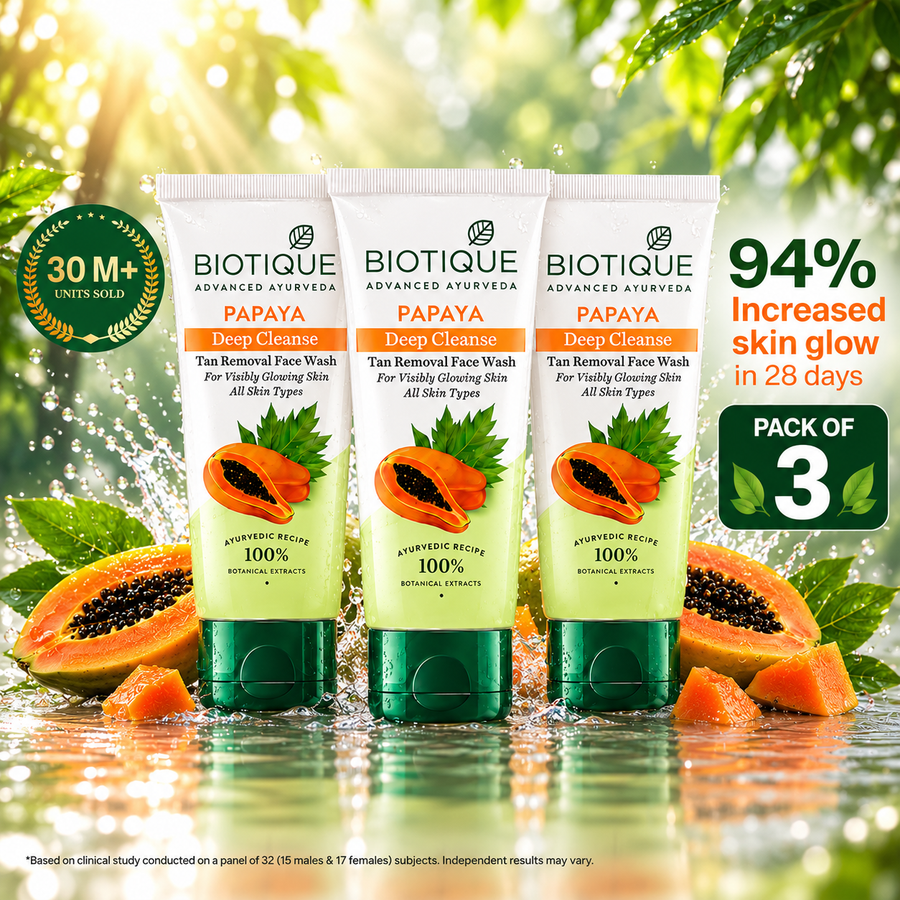 Papaya Deep Cleanse Face Wash -  Pack of 3 (100ml)
