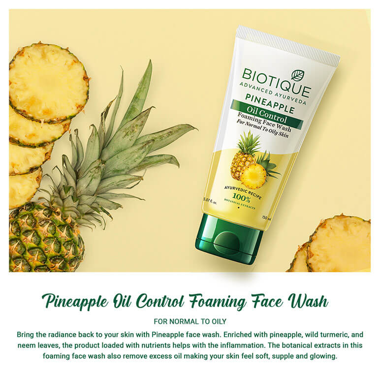 Pineapple Oil Control Foaming Face Wash - 200ml A+ content