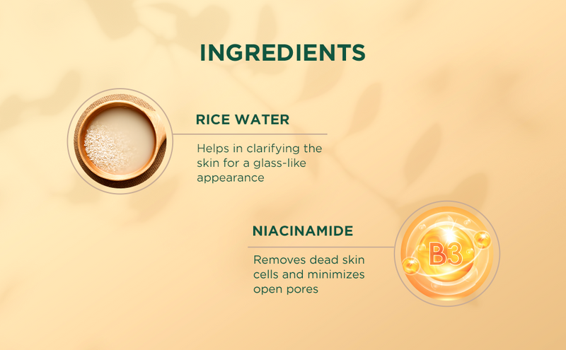 BIOTIQUE RICE WATER & NIACINAMIDE Gel Face Scrub 100ml ingredient