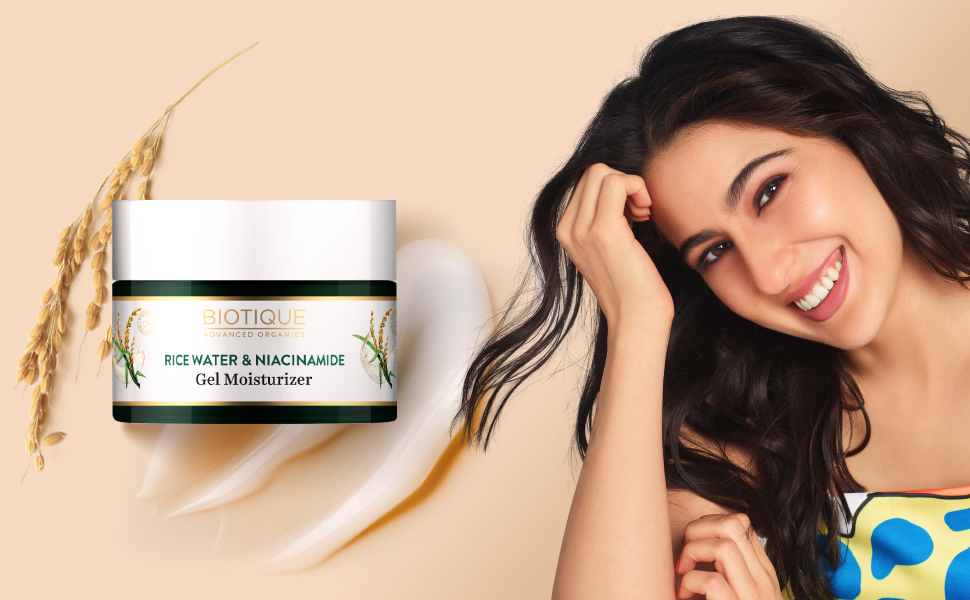 BIOTIQUE RICE WATER & NIACINAMIDE Gel Moisturizer 50ml A+ content